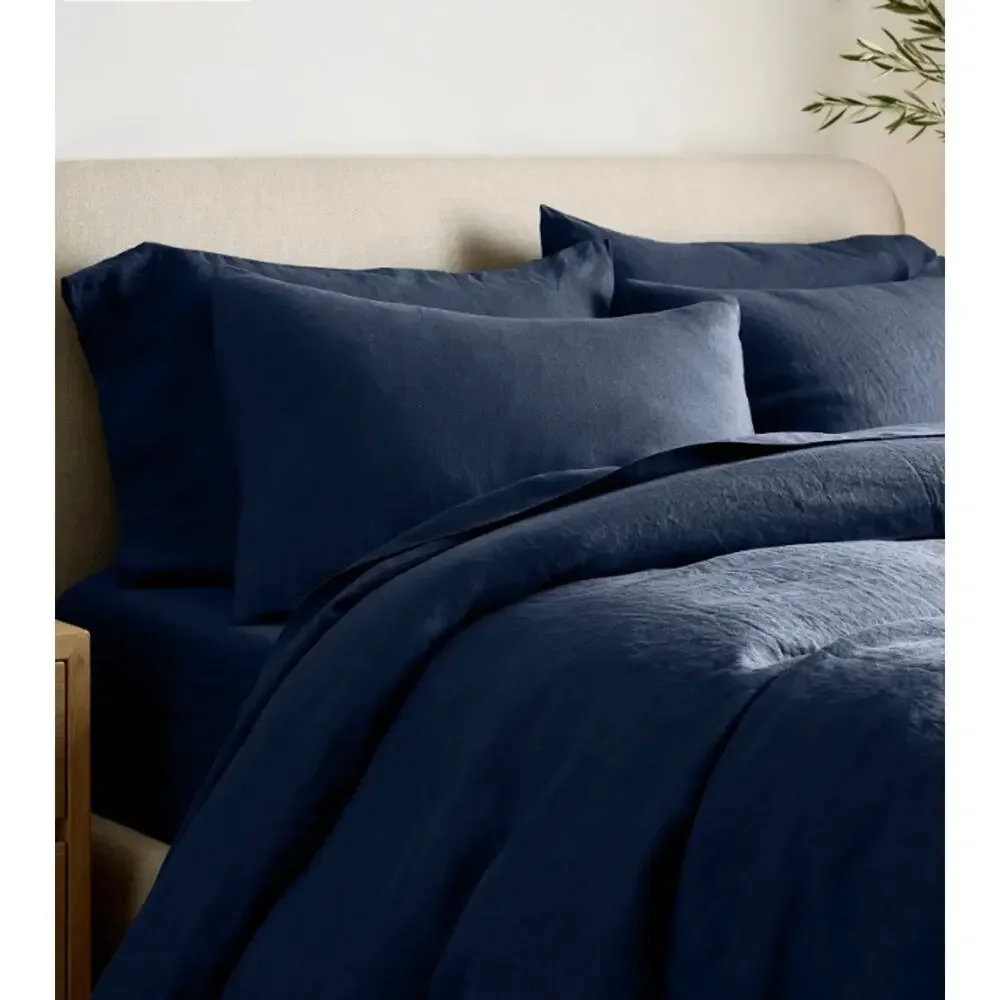 Copied - New! Quince European Linen Duvet Cover king/Cal King Navy NWOT